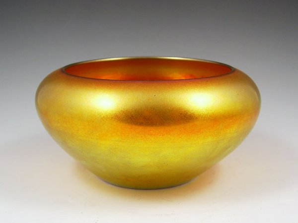 2687 - Gold Aurene Iridescent Bowl