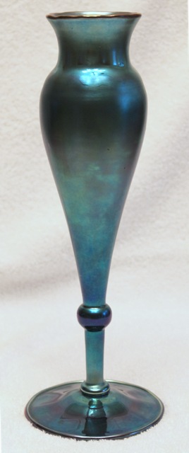 2698 - Blue Aurene Iridescent Vase