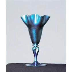 2708 - Blue Aurene Iridescent Vase