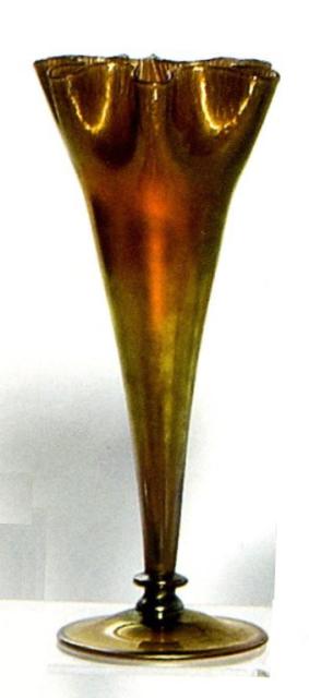 2712 - Gold Aurene Iridescent Vase