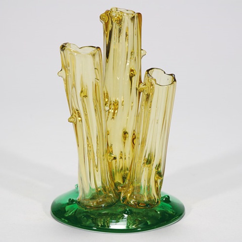 2744 - Amber Transparent Vase