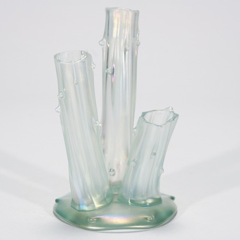 2744 - Aqua Marine Iridescent Vase