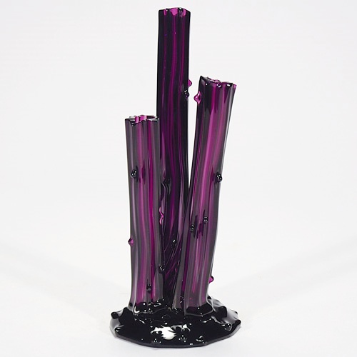 2744 - Dark Amethyst Transparent Vase