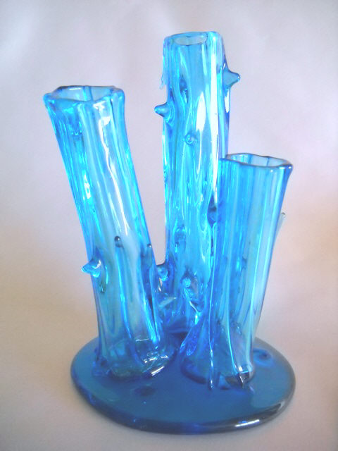 2744 - Celeste Blue Transparent Vase