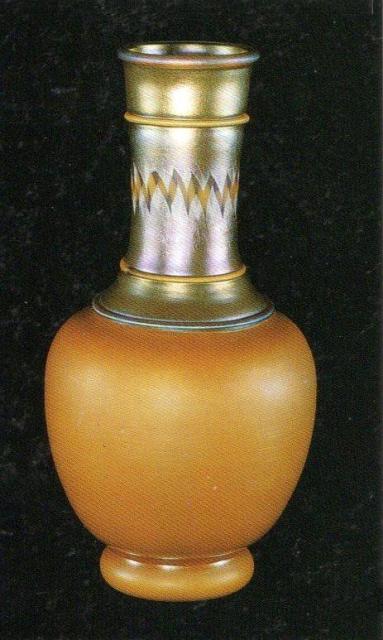 2745 - Brown Aurene Iridescent Vase