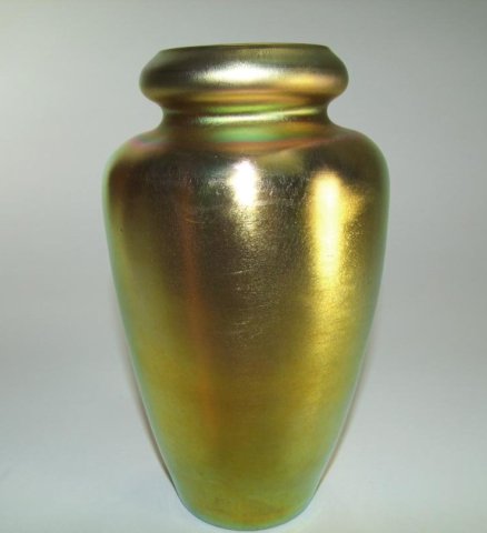 2747 - Gold Aurene Iridescent Vase