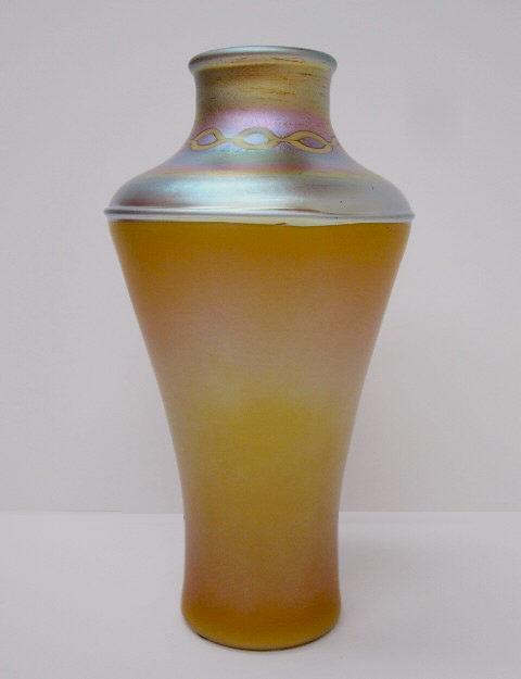 2751 - Brown Aurene Iridescent Vase