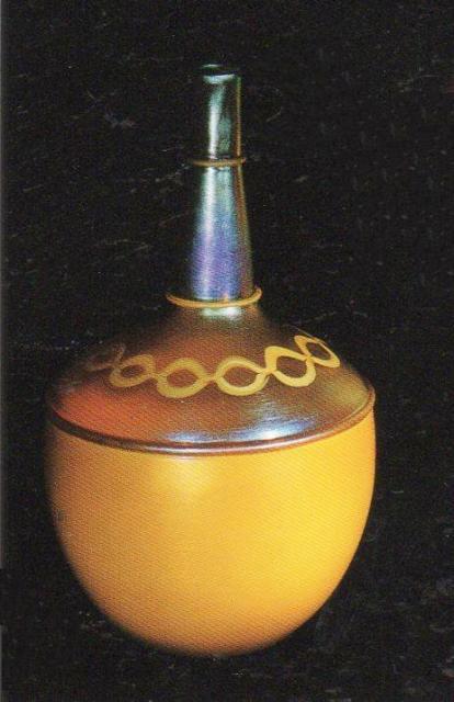 2755 - Brown Aurene Iridescent Vase