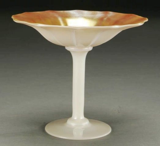 2760 - Gold Calcite Iridescent Compote