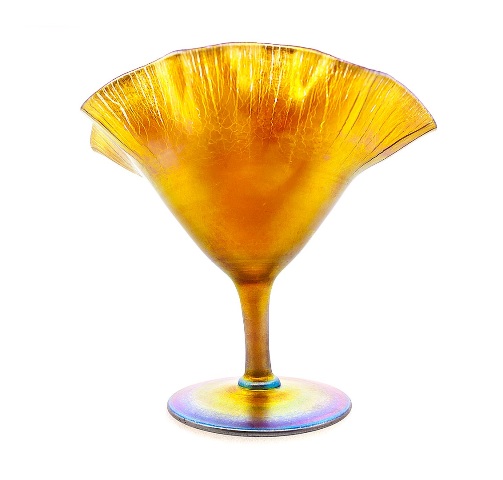 2761 - Gold Aurene Iridescent Vase