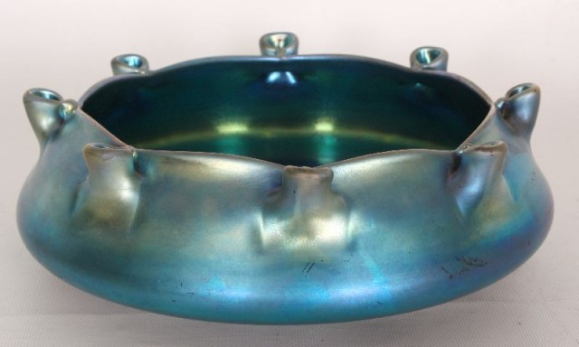 2775 - Blue Aurene Iridescent Bowl