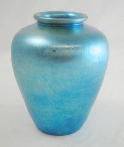 2794 - Blue Aurene Iridescent Vase