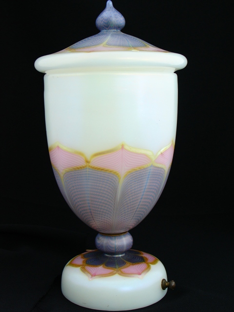 2805 - Alabaster Iridescent Lamp