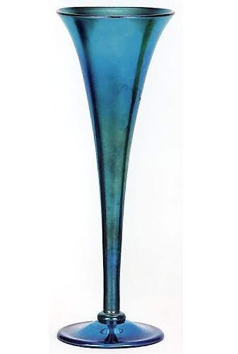 2839 - Blue Aurene Iridescent Vase