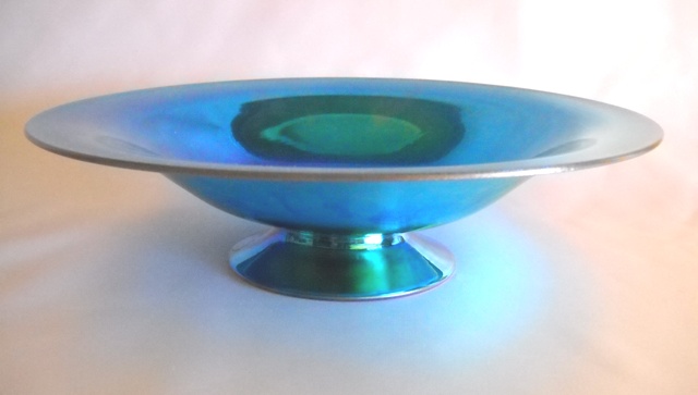 2839 - Blue Aurene Iridescent Bowl