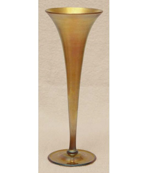 2839 - Gold Aurene Iridescent Vase