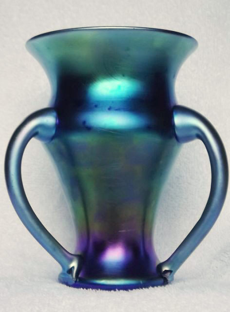 2844 - Blue Aurene Iridescent Vase