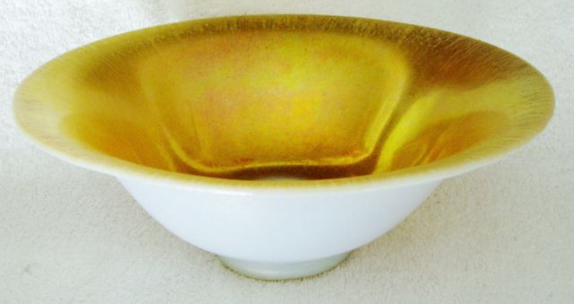 2851 - Gold Calcite Iridescent Bowl