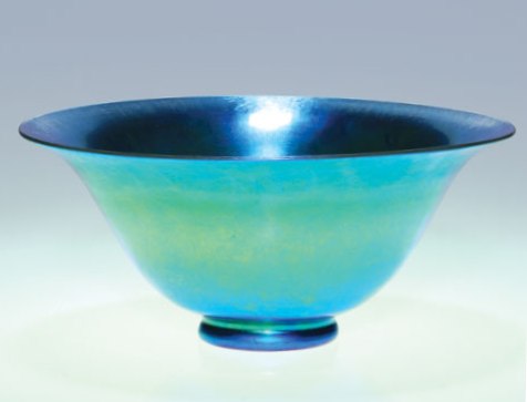 2851 - Blue Aurene Iridescent Bowl