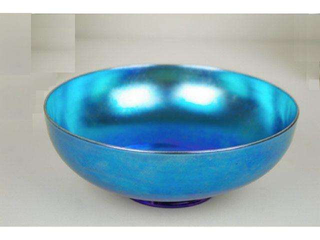 2852 - Blue Aurene Iridescent Bowl
