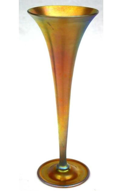 2891 - Gold Aurene Iridescent Vase