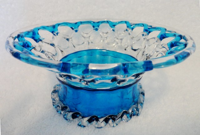 2896 - Celeste Blue Transparent Bowl