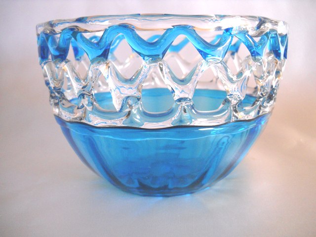 2898 - Celeste Blue Transparent Bowl