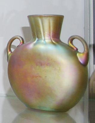 289 - Gold Aurene Iridescent Vase