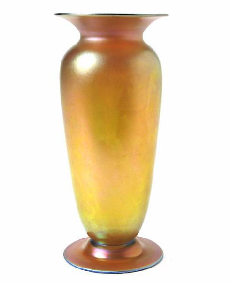 2908 - Gold Aurene Iridescent Vase