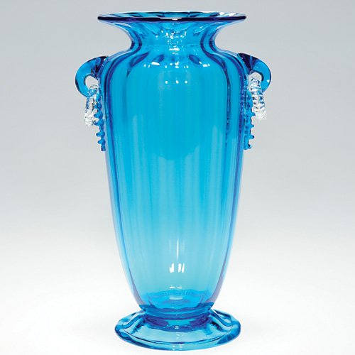 2908 - Celeste Blue Transparent Vase