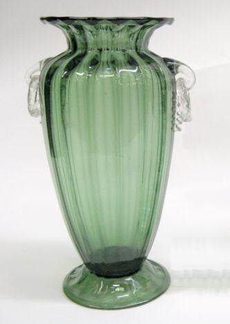 2908 - Green Transparent Vase
