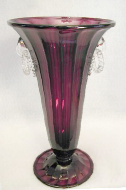 2909 - Dark Amethyst Transparent Vase