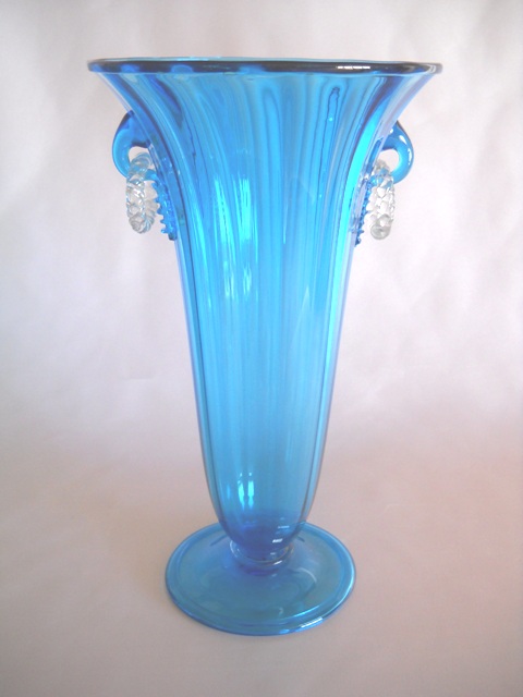 2909 - Celeste Blue Transparent Vase