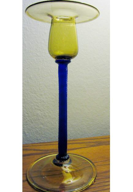 2940 - Amber Transparent Candlestick