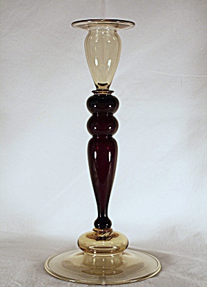 2956 - Amber Transparent Candlestick