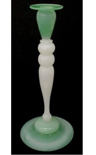 2956 - Green Jade Jade Candlestick