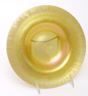 3059 - Gold Aurene Iridescent Plate