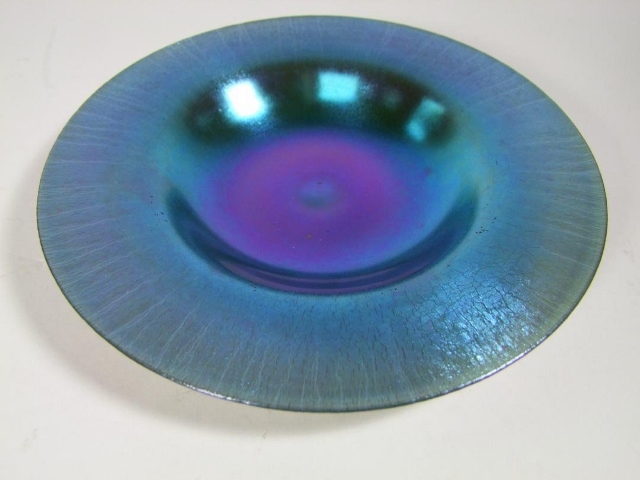 3059 - Blue Aurene Iridescent Plate