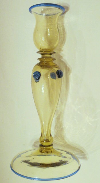 3100 - Amber Transparent Candlestick