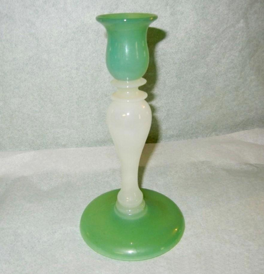 3100 - Green Jade Jade Candlestick