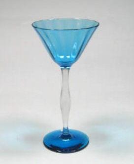 3107 - Celeste Blue Transparent Goblet