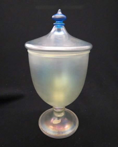 3134 - Cyprian Iridescent Covered Vase