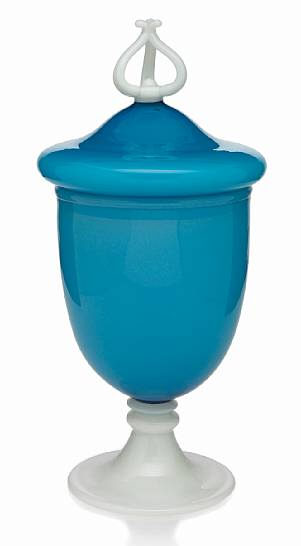 3134 - Light Blue Jade Jade Covered Vase