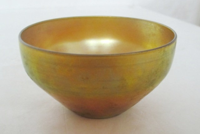 3140 - Gold Aurene Iridescent Finger Bowl