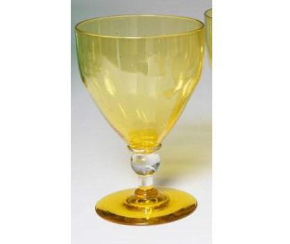 3140 - Bristol Yellow Transparent Goblet