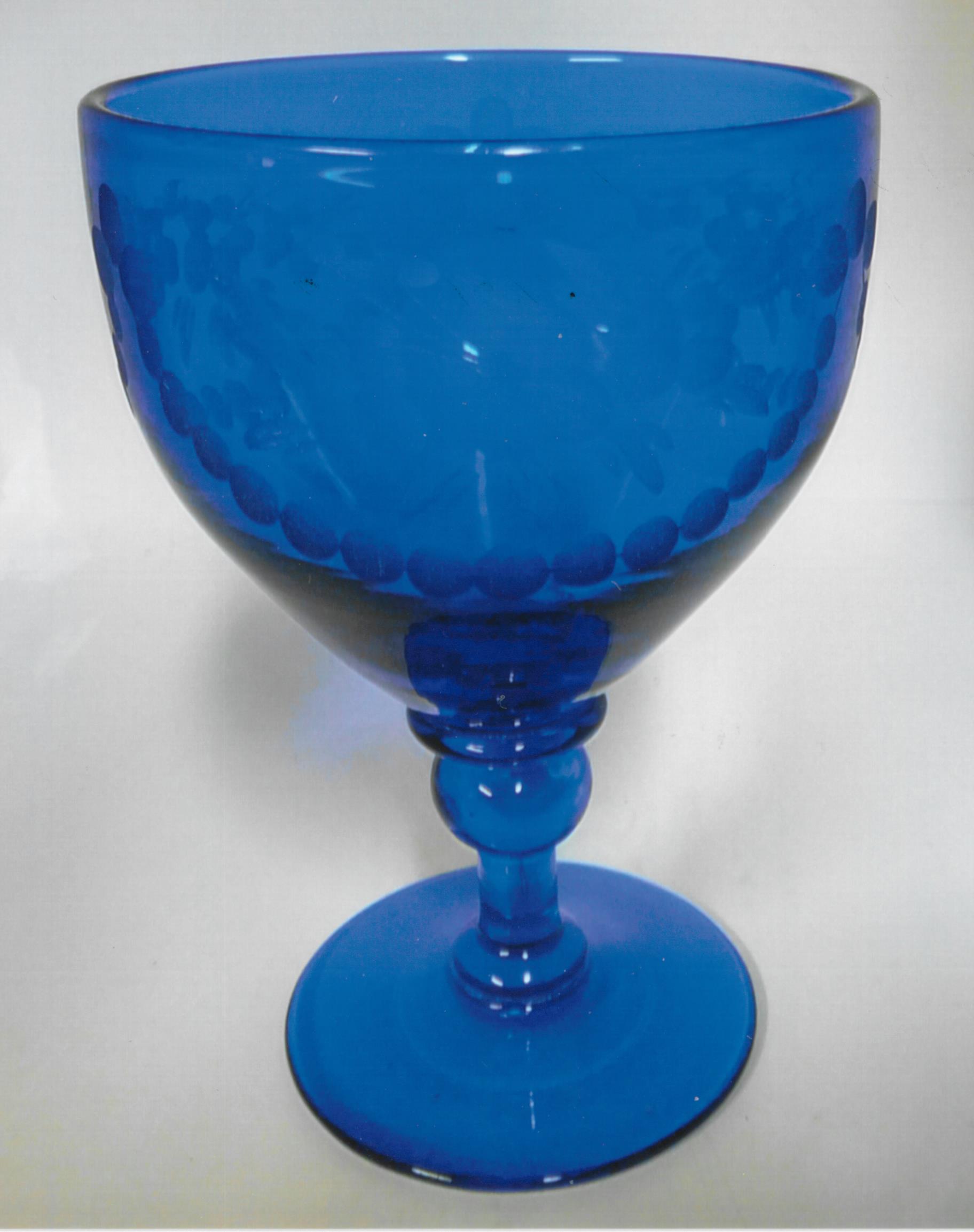 3140 - Flemish Blue Transparent Goblet