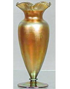 314 - Gold Aurene Iridescent Vase