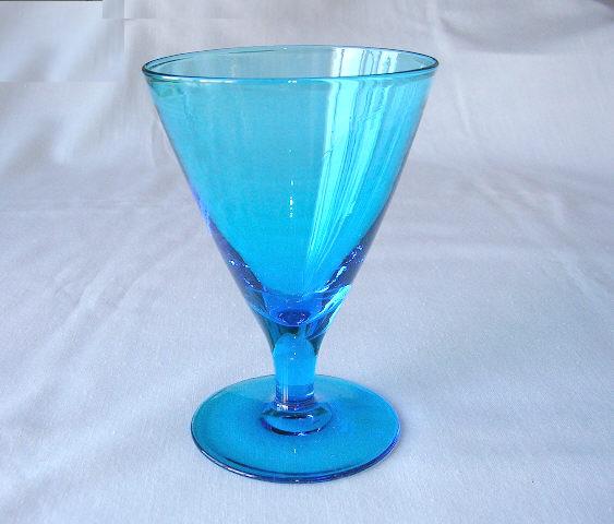 3152 - Celeste Blue Transparent Goblet