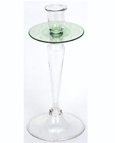 3178 - Colorless Acid Etched Candlestick