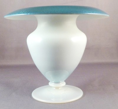 3263 - Blue Calcite Iridescent Vase